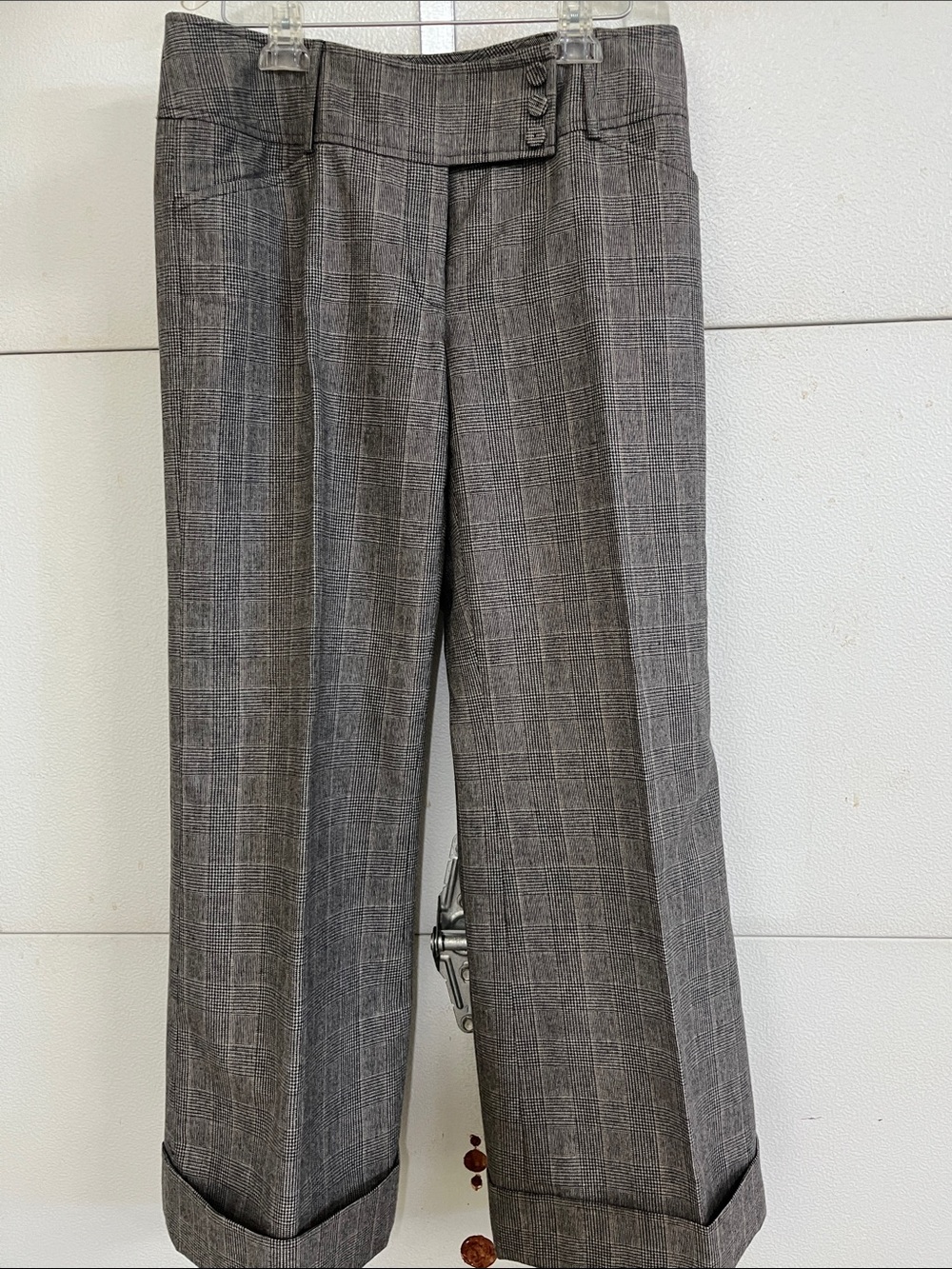Antonio Melani size 6 ladies Gray Plaid Dress Pants - Classic Tailored Fit